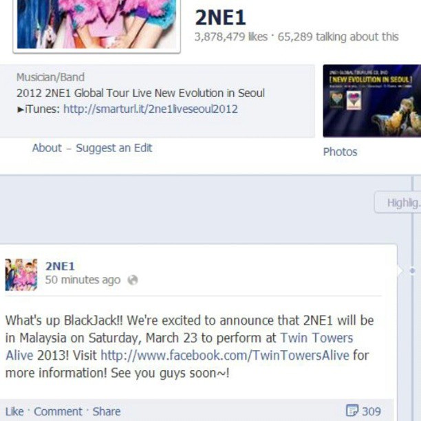 2ne1 akan perform di Twin Tower Live Concert Day 2.