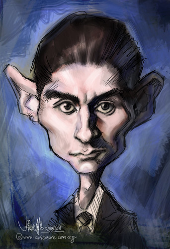 digital sketch study of Franz Kafka - 3