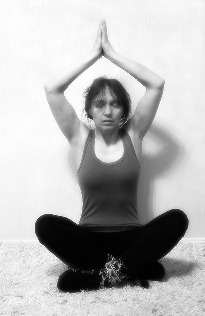 165) Doing a yoga pose