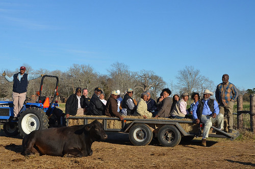 Some TSFR CBO members and James Gore, NRCS assistant chief, toured Henry Day’s farm in Millican, Tex. Day highlighted benefits he has reaped from NRCS’ Environmental Quality Incentives Program, which includes conservation practices such as grass planting, cross fencing and pond establishment.