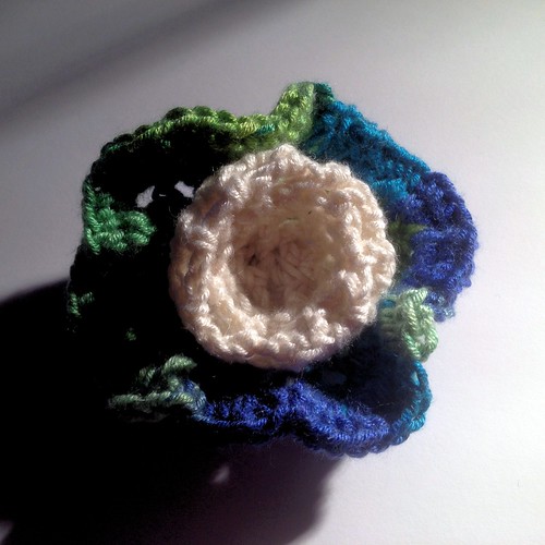 Crochet flower Motif for Scarf