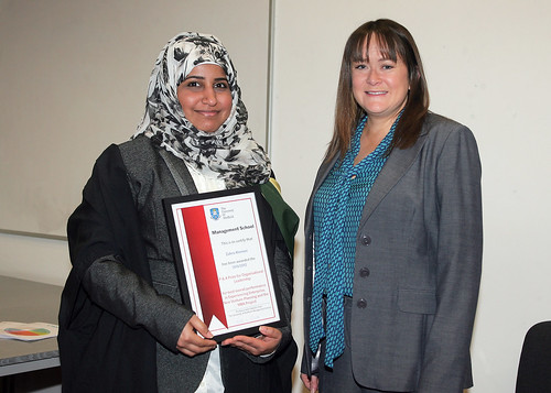 P&A Prize for Organisational Leadership 2011/2012 awarded to Zahra Alomani