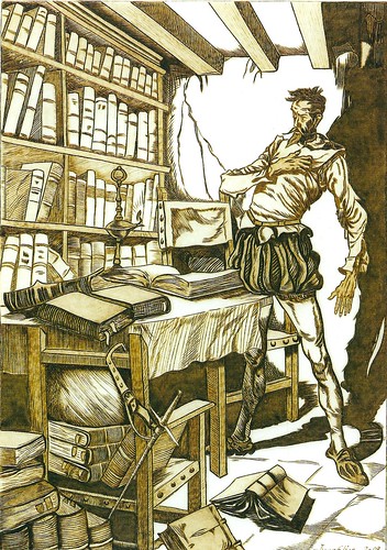 Don Quijote en su biblioteca2
