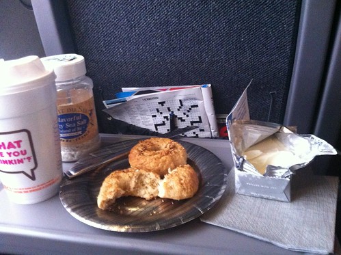 homemade everything bagels on the train to DC
