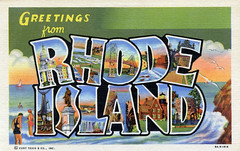 Rhode Island Large Letter Postcards