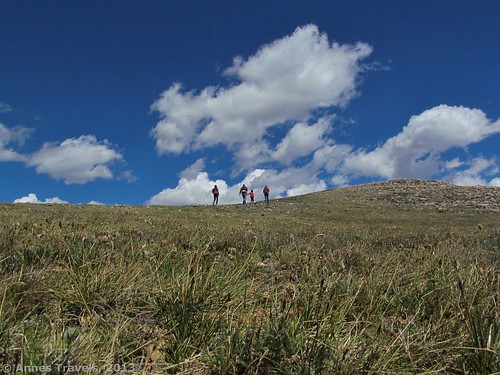 Hiking up Wymont Peak along the Beartooth Highway, Shoshone National Forest, Wyoming