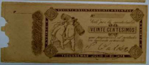 Uraguay 20 cent note