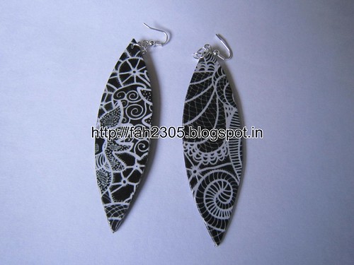 Handmade Jewelry - Card Paper Earrings (23) by fah2305