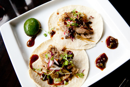 Pulled duck tacos