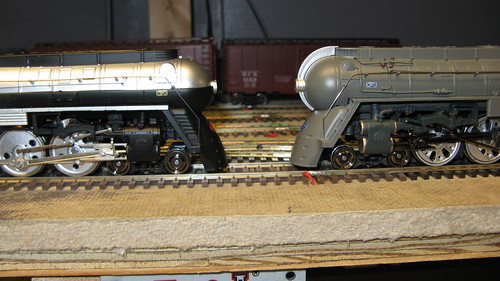 MTH models of streamlined New York Central Railroad Alco 4-6-4 Hudson type passenger steam locomotives. by Eddie from Chicago