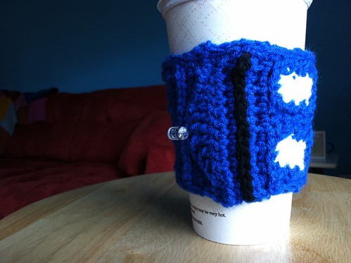TARDIS Coffee Cozy by SarahBug80
