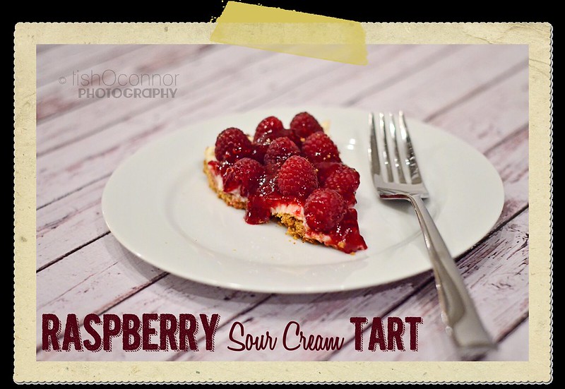 Raspberry Sour Cream Tart title