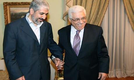 Khaled Mershaal of Hamas and Mahmoud Abbas of Fatah. The reconciliation process is continuing between the two Palestinian parties. by Pan-African News Wire File Photos