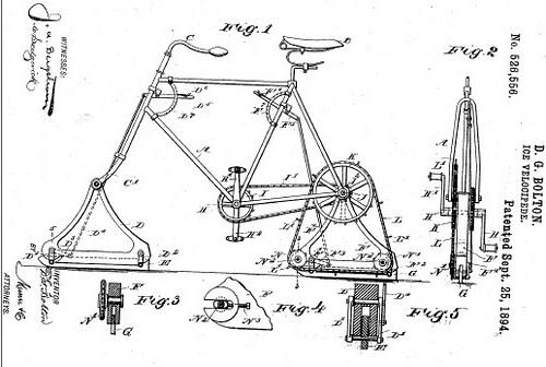 Ice Velocipede Patent 1894