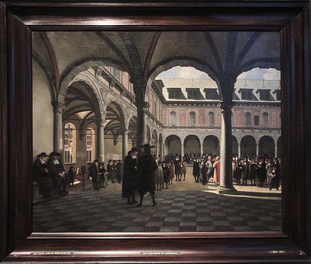 The courtyard of the Stock Exchange, Job Adriaensz. Berckheyde, 1670
