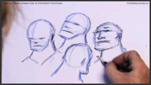 learn how to draw characters in different positions 013