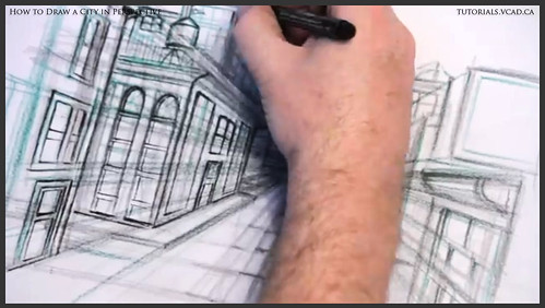learn how to draw city buildings in perspective 024