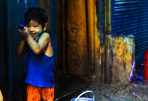 Kid with Color Gun by Emad Islam
