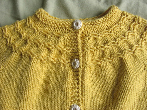 Yellow baby sweater 2