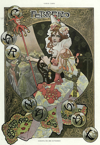 002-Alegoria del mes de Febrero- Gaspar Camps-Revista Álbum Salón-Enero de 1901 -Hemeroteca de la Biblioteca Nacional de España