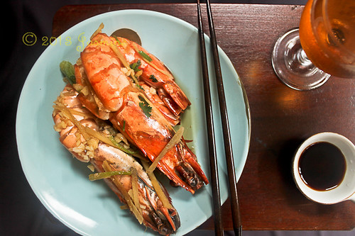 Steamed Giant Prawns Chinese Style