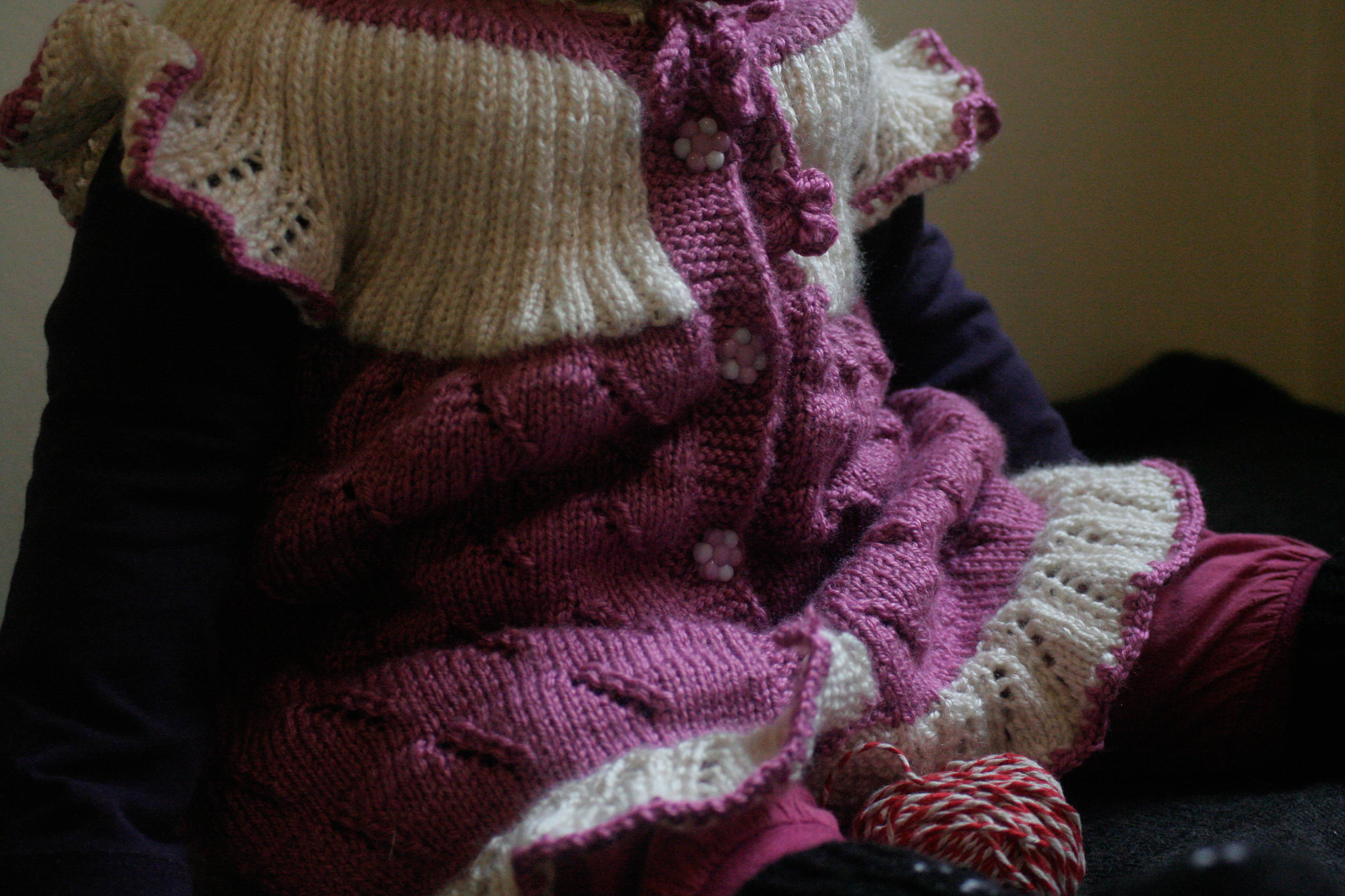 Neve in knitwear.