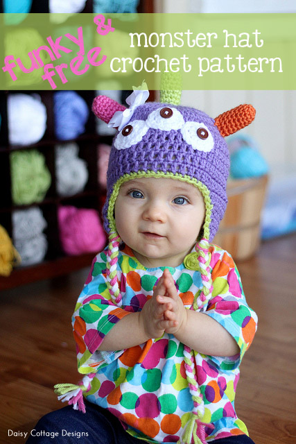 Free Monster Hat Crochet Pattern