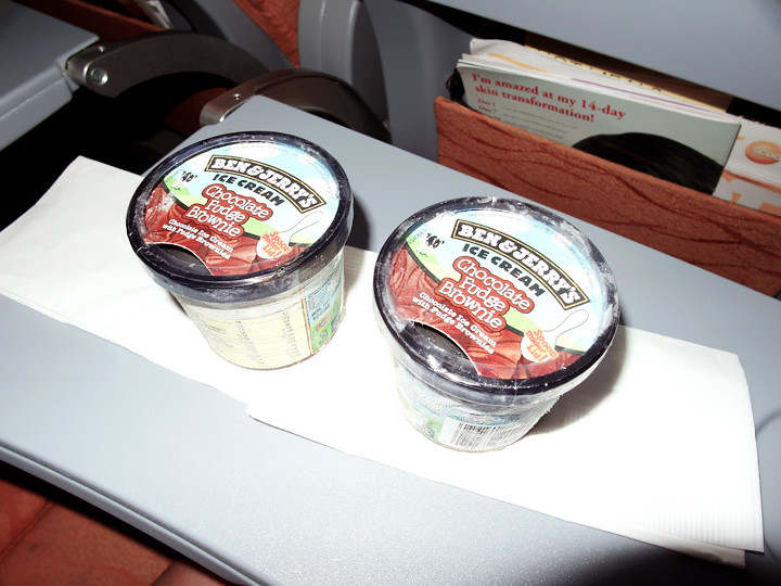 ben&jerry's ice cream on plane