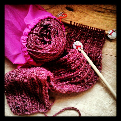 Really need to get the Amelia Scarf off the needles! #knitting #knitsofinstagram #debbiebliss