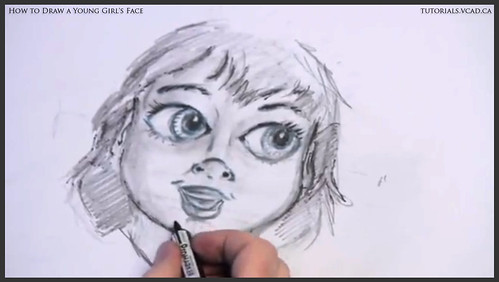 learn how to draw a young girls face 022