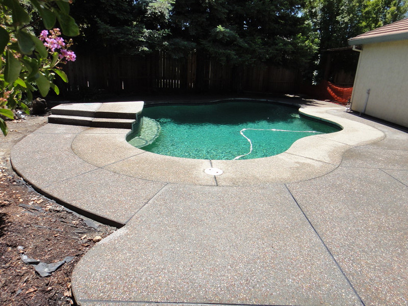Exposed Aggregate Pool Deck Extension
