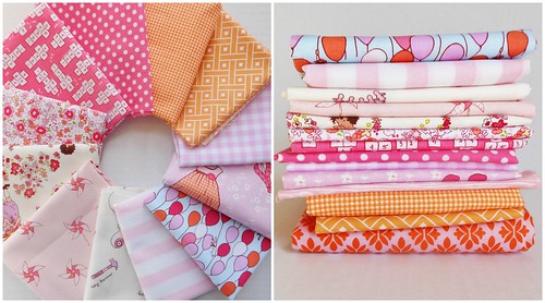 Pink and Orange Fabric Pull by simple girl, simple life