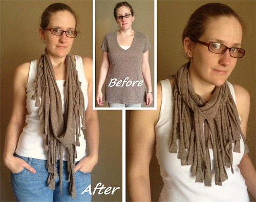 Fringed Scarf Before & After