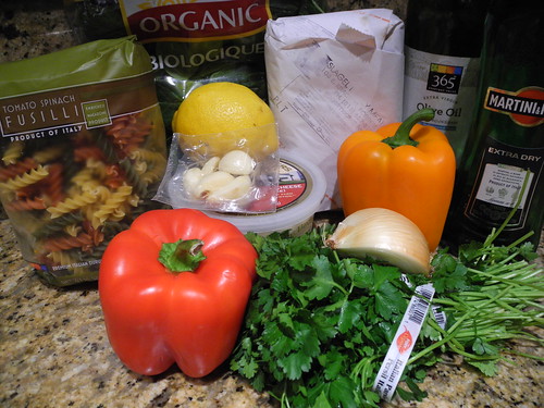 Sausage and Pepper pasta ingredients