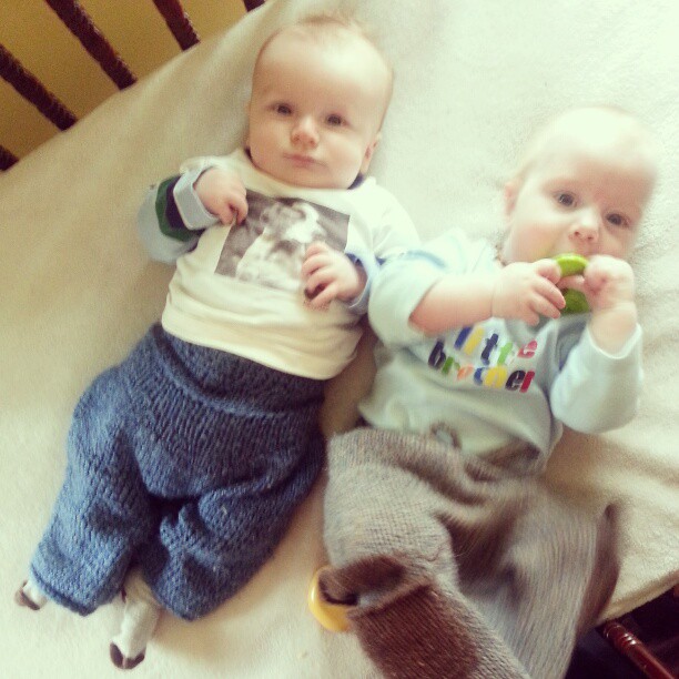 Cute babies. Eli and Benjamin.