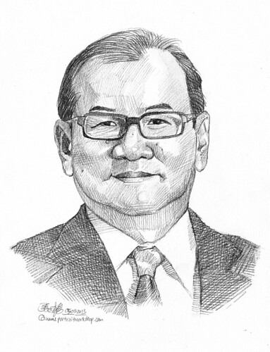 Pencil portrait for Chinese Swimming Club Lee Chiwi - 9