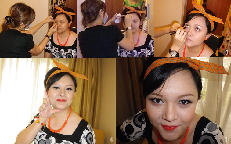 retro dnd company dinner make up and hairstyle by make up artist 1
