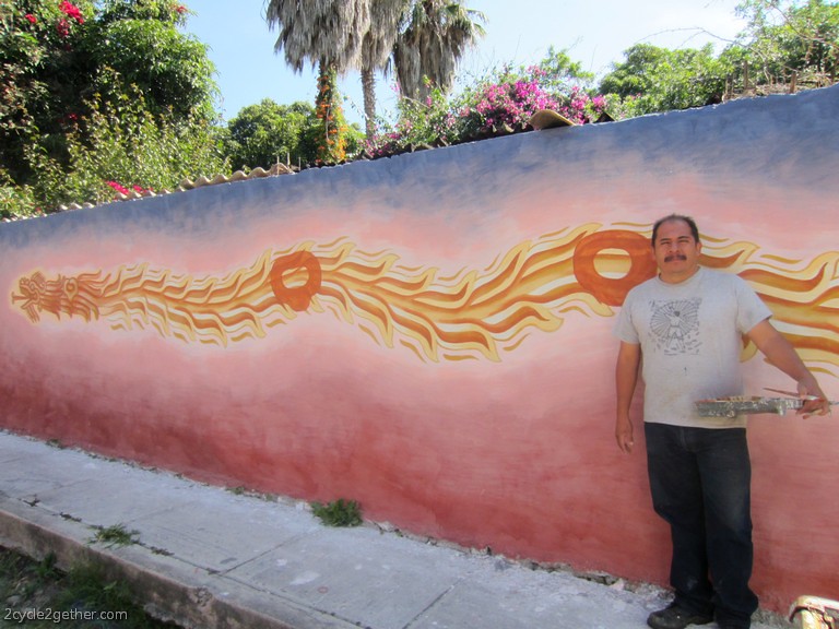 Jesús López Vega, beginning of mural