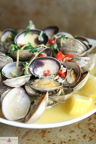 Wine and Butter Steamed Clams