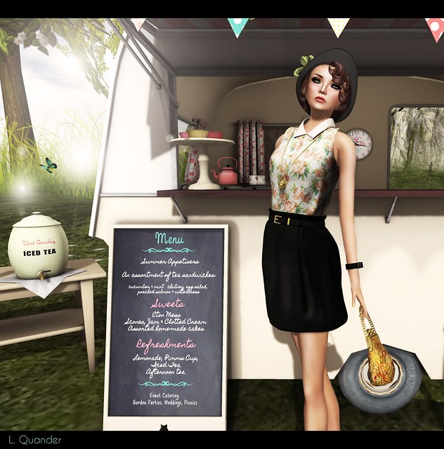 NYU & Beehive Collab - Floral Shirts & Flared Mini-Skirt and {what next} Garden Cafe Caravan - 2
