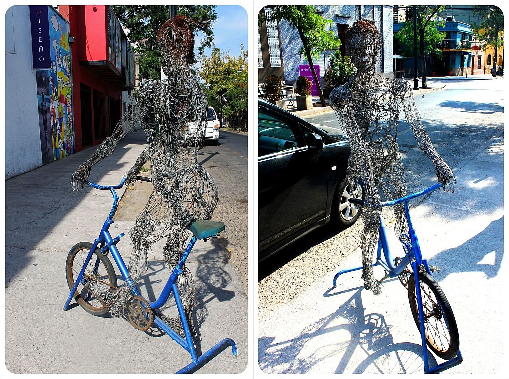 Santiago bike sculpture