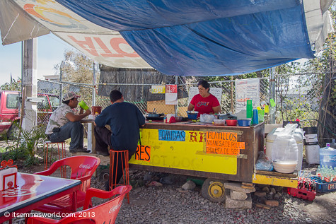 A typical taco stand (This is “The Slow Lady”)