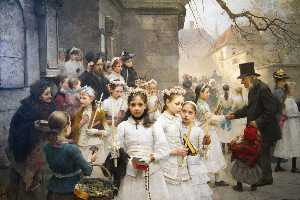 Dopo la prima Comunione, Karl Frithjof Smith, 1892, pittura, olio su tela (Museo Revoltella) by storvandre