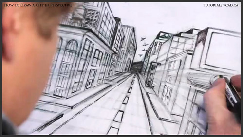 learn how to draw city buildings in perspective 037