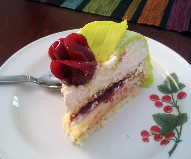 Slice of birthday cake