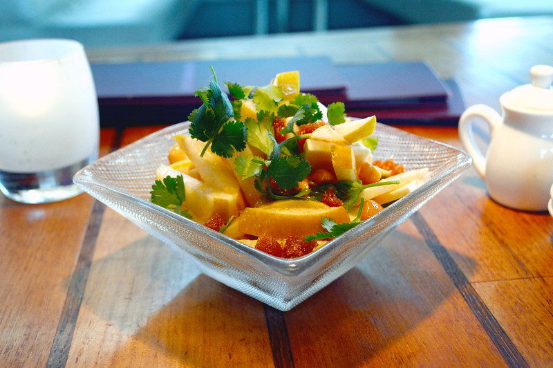 Asian Pear, Apple, Hearts of Palm, tamarind & macadamia Salad
