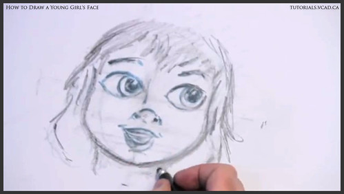 learn how to draw a young girls face 017