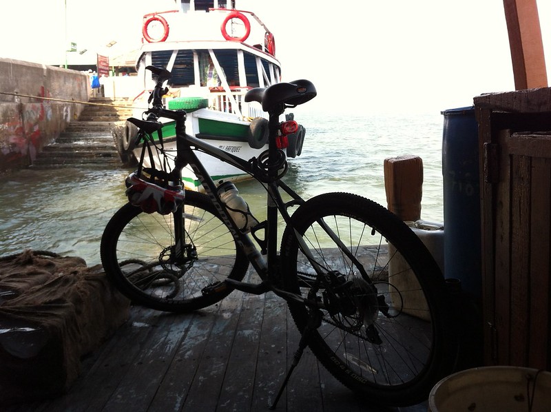 Cycle on ferry to Elephanta