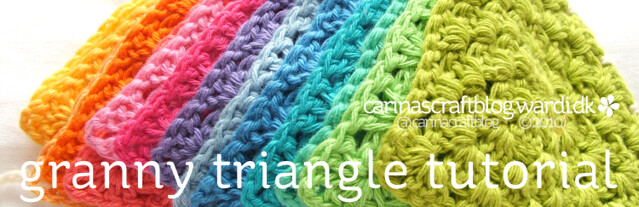 Crochet granny triangle tutorial