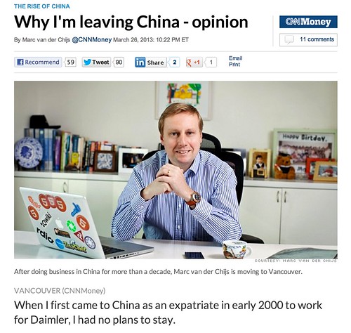 CNN article - why I'm leaving China